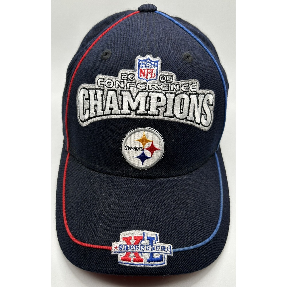 Reebok NFL 2005 PITTSBURGH STEELERS AFC CONFERENCE CHAMPIONS Hat Super Bowl XL